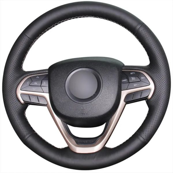 hand-stitched black leather anti-slip car steering wheel cover for jeep grand cherokee 2014-2016 automotive interior
hand-stitched black leather anti-slip car steering wheel cover for jeep grand cherokee 2014-2016 automotive interior