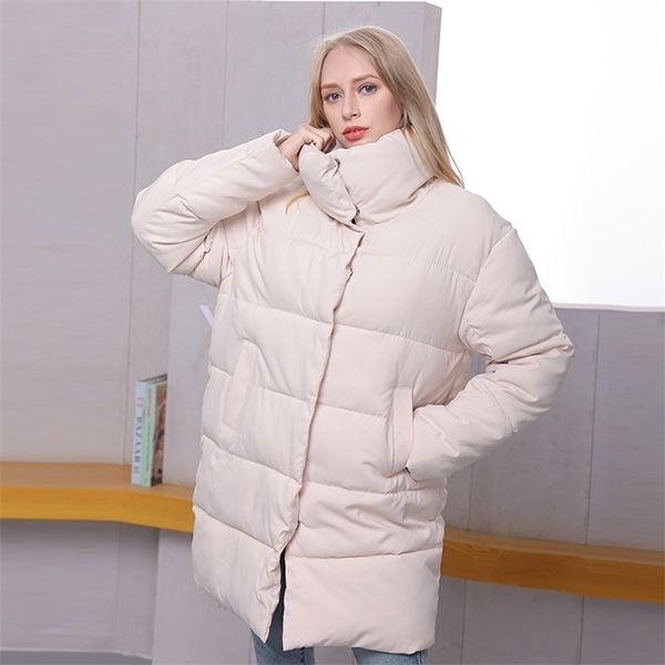 winter womens jacket female long sleeve solid color cottonpadded warm loose long puffer jacket women parkas coat outwear 201210, Black
winter womens jacket female long sleeve solid color cottonpadded warm loose long puffer jacket women parkas coat outwear 201210, Black