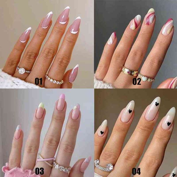 false nails 24pcs detachable black white line matching nail almond oval head full cover fake simple press on wearable tips 0616
false nails 24pcs detachable black white line matching nail almond oval head full cover fake simple press on wearable tips 0616