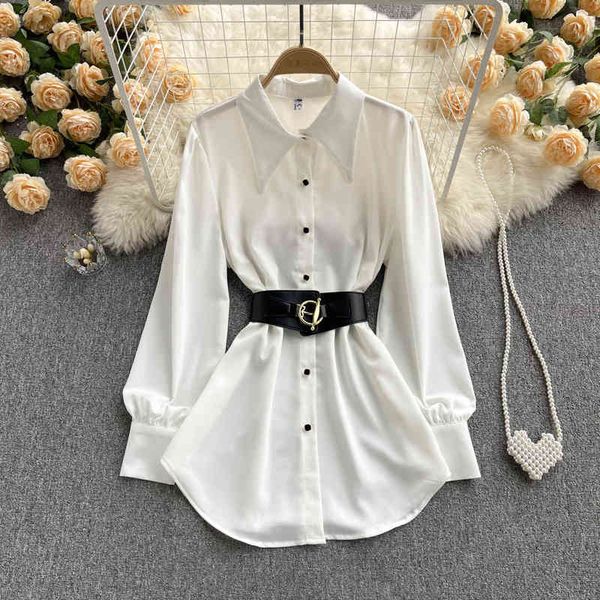 women's blouses & shirts in the early spring of 2022, koren version ins hs sense design. the smll crowd closes wist nd shows thin nd ch, White
women's blouses & shirts in the early spring of 2022, koren version ins hs sense design. the smll crowd closes wist nd shows thin nd ch, White