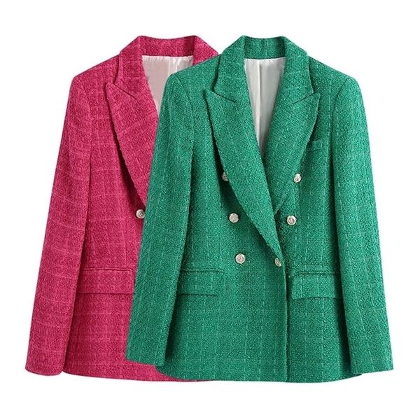 traf women fashion double breasted tweed green blazer coat vintage long sleeve flap pockets female outerwear chic veste 220705, White;black
traf women fashion double breasted tweed green blazer coat vintage long sleeve flap pockets female outerwear chic veste 220705, White;black