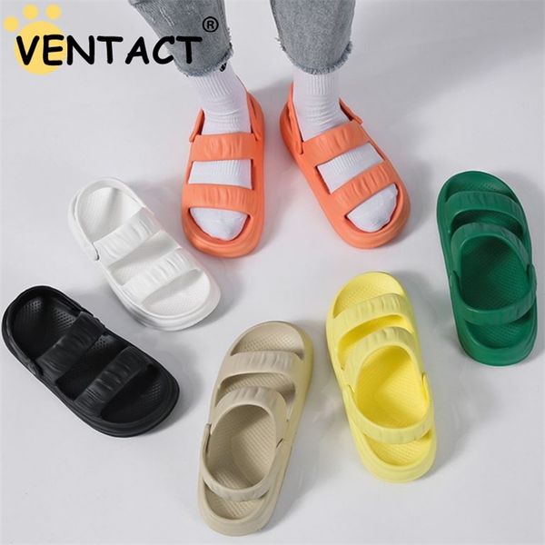 ventact womens slippers thick bottom outdoor slides eva two way to wear soft sole beach sandals women ins causal flip flops 220611, Black
ventact womens slippers thick bottom outdoor slides eva two way to wear soft sole beach sandals women ins causal flip flops 220611, Black