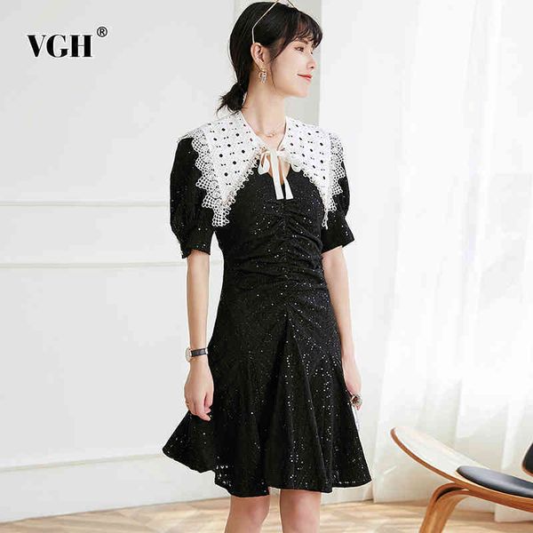 white sweet dress for women v neck puff short sleeve high waist patchwork sequin elegant midi dresses female summer 210507, Black;gray
white sweet dress for women v neck puff short sleeve high waist patchwork sequin elegant midi dresses female summer 210507, Black;gray