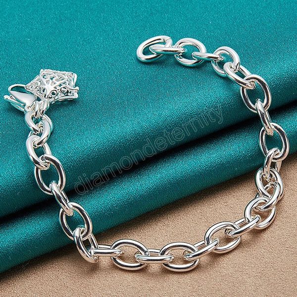 925 sterling silver hollow star pendant bracelet chain for woman man charm wedding engagement fashion party jewelry 20cm, Golden;silver
925 sterling silver hollow star pendant bracelet chain for woman man charm wedding engagement fashion party jewelry 20cm, Golden;silver
