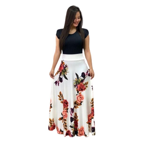women flowers printing dress fashion trend color matching short or long sleeve maxi dress designer summer female casual elegant dresses 6881, Black;gray
women flowers printing dress fashion trend color matching short or long sleeve maxi dress designer summer female casual elegant dresses 6881, Black;gray