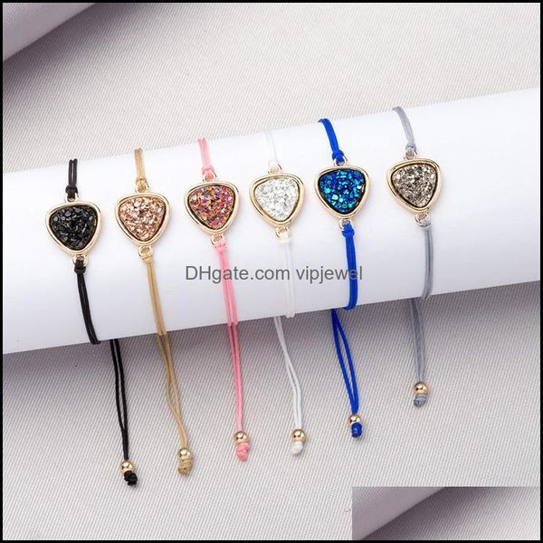 charm bracelets jewelry fashion 6colors resin druzy bracelet triangle irregar imitate natural stone adjust dstring drus dhxag, Golden;silver
charm bracelets jewelry fashion 6colors resin druzy bracelet triangle irregar imitate natural stone adjust dstring drus dhxag, Golden;silver