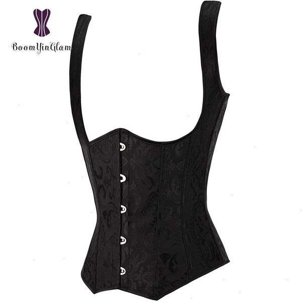 plus size personality straps bustier steel boned women vest slimming waist cincher shaper brocade body shapewear corset 824, Black;white
plus size personality straps bustier steel boned women vest slimming waist cincher shaper brocade body shapewear corset 824, Black;white
