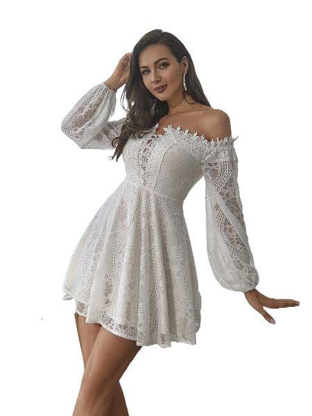 double crazy off shoulder lace up front lantern sleeve lace dress w5ho#, Black;gray
double crazy off shoulder lace up front lantern sleeve lace dress w5ho#, Black;gray