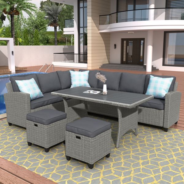 terrace furniture outdoor conversation set dining table chairs