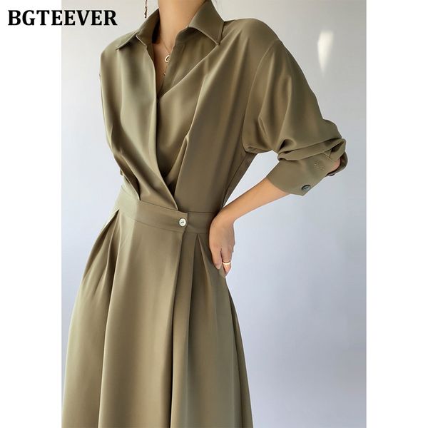 bgteever stylish chic turn-down collar women a-line dress 2022 spring long sleeve slim waist female dress ladies vestidos, Black;gray
bgteever stylish chic turn-down collar women a-line dress 2022 spring long sleeve slim waist female dress ladies vestidos, Black;gray