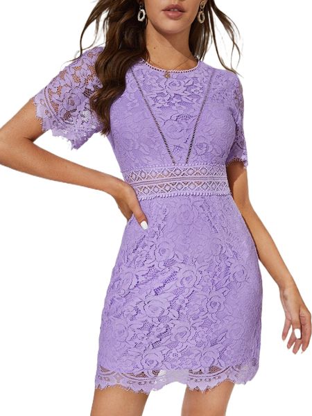 eyelash lace trim fitted dress u4if#, Black;gray