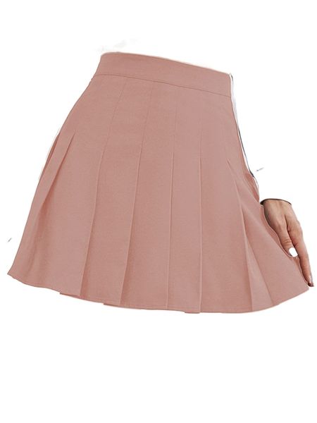 high waist solid pleated skirt s45g#, Black
high waist solid pleated skirt s45g#, Black