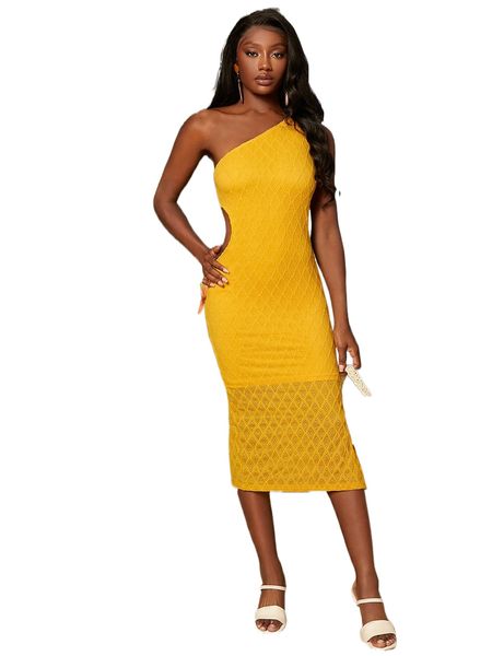 one shoulder cut out split hem lace bodycon dress o05l#, Black;gray
one shoulder cut out split hem lace bodycon dress o05l#, Black;gray