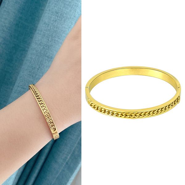 2022 stainless steel bracelet for women chain fashion simple bangles style rose gold costume summer selling cuff jewelry cuffs hand accessor, Black
2022 stainless steel bracelet for women chain fashion simple bangles style rose gold costume summer selling cuff jewelry cuffs hand accessor, Black
