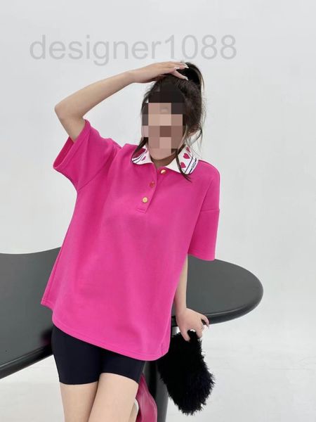 women's t-shirt designer gu22 summer new love polo collar rose red short sleeve t-shirt 2j1i, White
women's t-shirt designer gu22 summer new love polo collar rose red short sleeve t-shirt 2j1i, White