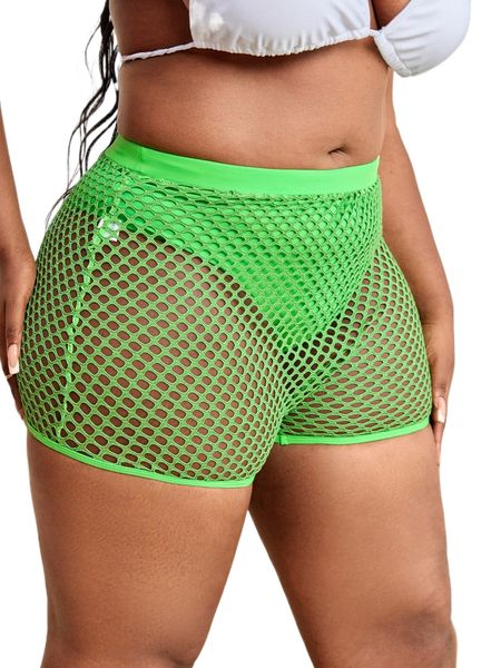 plus 2pack hollow out high waist bikini bottom w5ko#, Black
