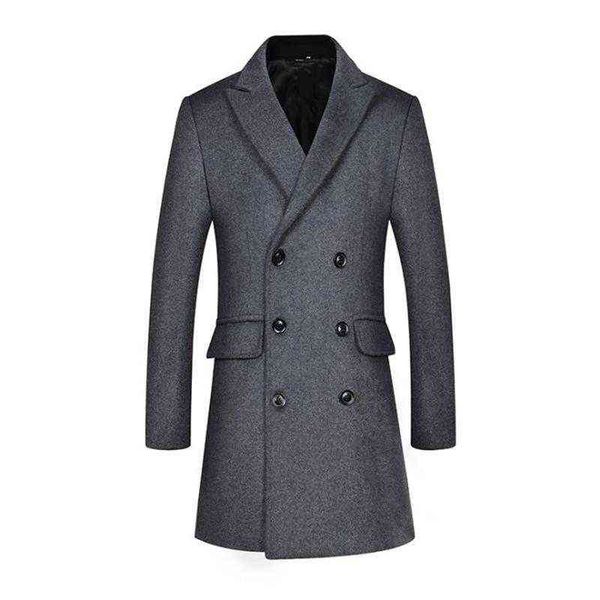 autumn winter men wool blends coat double breasted long trench thick pea male woolen overcoats men's & t220810, Black
autumn winter men wool blends coat double breasted long trench thick pea male woolen overcoats men's & t220810, Black
