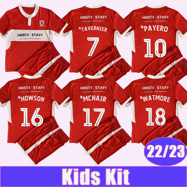 22 23 middlesbrough kids kit soccer jerseys tavernier payero sporar howson mcnair watmore bola home red football shirt short sleeve uniforms, Black
22 23 middlesbrough kids kit soccer jerseys tavernier payero sporar howson mcnair watmore bola home red football shirt short sleeve uniforms, Black