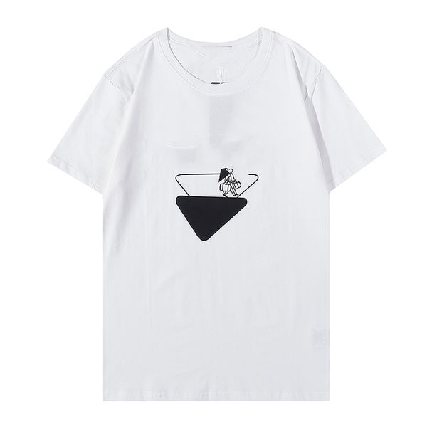 2022 men's t-shirts triangle logo suitcase street fashion letter print casual loose designer short sleeve pullover black and white size, White;black
2022 men's t-shirts triangle logo suitcase street fashion letter print casual loose designer short sleeve pullover black and white size, White;black