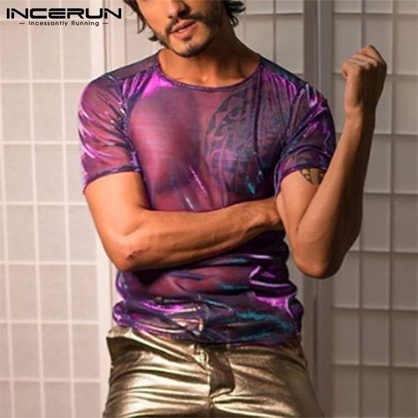 incerun american style casuai tees streetwear seethrough twotone flash party niglub shiny shortsleeved tshirts s5xl 220630, White;black
incerun american style casuai tees streetwear seethrough twotone flash party niglub shiny shortsleeved tshirts s5xl 220630, White;black