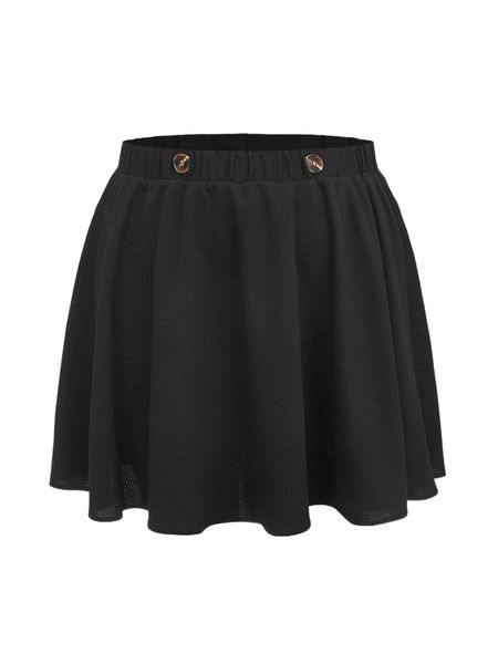 plus elastic waist flare hem skirt i3qx#, Black
plus elastic waist flare hem skirt i3qx#, Black