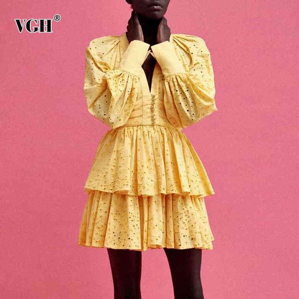 yellow hollow out dress for women v neck lantern long sleeve high waist minimalist mini dresses female fashion clothing 210507, Black;gray
yellow hollow out dress for women v neck lantern long sleeve high waist minimalist mini dresses female fashion clothing 210507, Black;gray