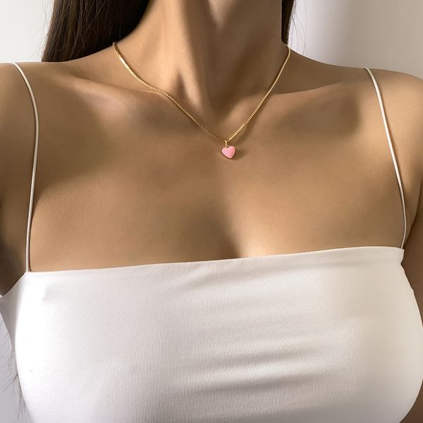 women jewelry simple necklace chains link women's hip-hop heart-shaped oil dripping necklace cool wind candy color love, Silver
women jewelry simple necklace chains link women's hip-hop heart-shaped oil dripping necklace cool wind candy color love, Silver