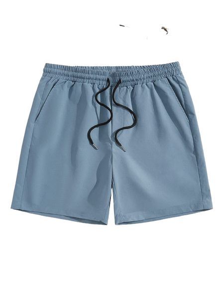 men drawstring waist straight leg shorts x0ve#, White;black 
men drawstring waist straight leg shorts x0ve#, White;black