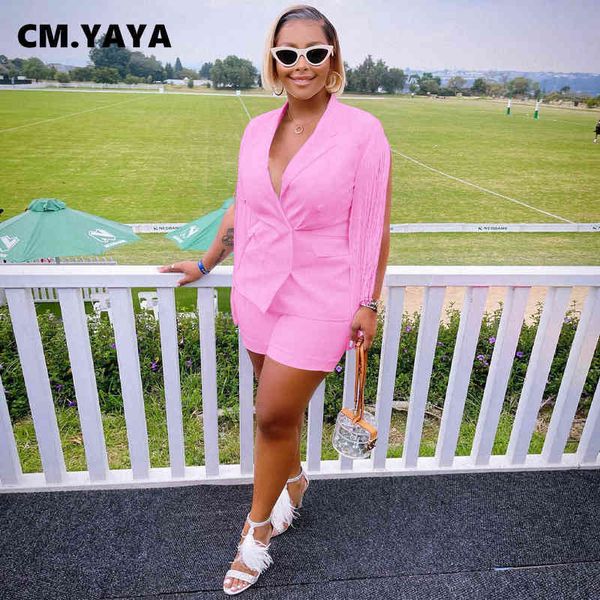 cm yaya elegant women set tassle sleeve blazer and shorts suit office lady matching two 2piece set fitness outfit 2022 summer j220813, White;black
cm yaya elegant women set tassle sleeve blazer and shorts suit office lady matching two 2piece set fitness outfit 2022 summer j220813, White;black
