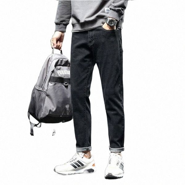 men's jeans classic trendy men brand loose straight korean version boutique trend black solid color casual trousers f3ak#, Blue
men's jeans classic trendy men brand loose straight korean version boutique trend black solid color casual trousers f3ak#, Blue