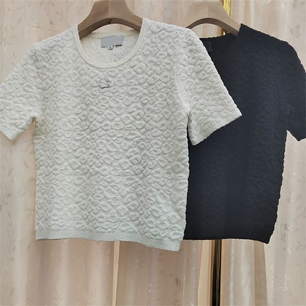 women's knits & tees spring and summer 2022 xiaoxiang round neck short sleeve solid color loose leisure simple three-dimensional jacqua, White
women's knits & tees spring and summer 2022 xiaoxiang round neck short sleeve solid color loose leisure simple three-dimensional jacqua, White