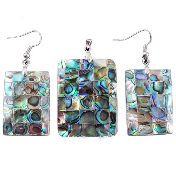 wojiaer earrings + pendant jewelry set new zealand natural colourful abalone shell pearl oblong-shape women reiki gift q3005, Black
wojiaer earrings + pendant jewelry set new zealand natural colourful abalone shell pearl oblong-shape women reiki gift q3005, Black