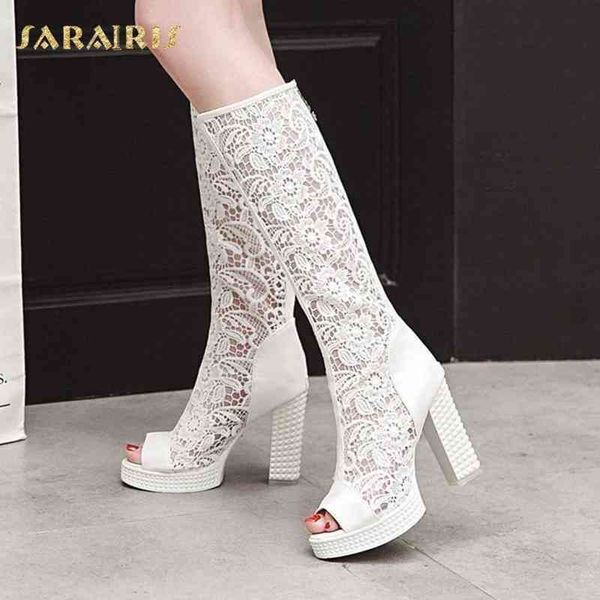 sarairis breathable shoelaceper chunky high heel open peep toe platform summer shoes woman knee boots 220421, Black
sarairis breathable shoelaceper chunky high heel open peep toe platform summer shoes woman knee boots 220421, Black