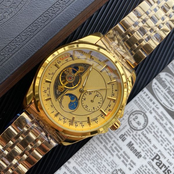 mens watches quartz hollow movement watch 42mm waterproof business wristwatches montre de luxe, Slivery;brown
mens watches quartz hollow movement watch 42mm waterproof business wristwatches montre de luxe, Slivery;brown