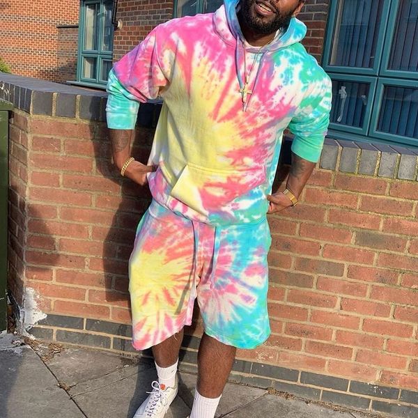 new men's tracksuits street fashion casual tie-dyed printing short-sleeved shorts sportswear two-piece summer, Gray
new men's tracksuits street fashion casual tie-dyed printing short-sleeved shorts sportswear two-piece summer, Gray