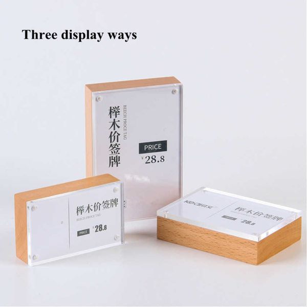 wood 90*54mm small base tableacrylic sign holder stand table picture price card display frame with four magnets
wood 90*54mm small base tableacrylic sign holder stand table picture price card display frame with four magnets