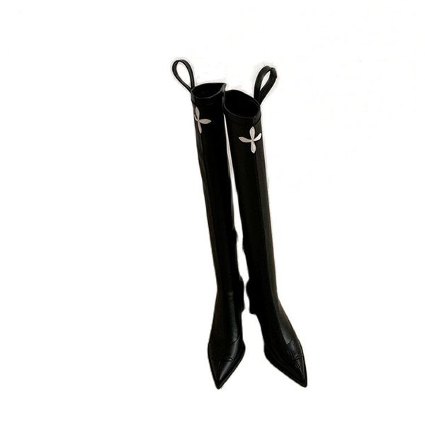 2022 women's boots spring and autumn new european american fashion pointed toe thick high-heeled over-the-knee knight boots, Black
2022 women's boots spring and autumn new european american fashion pointed toe thick high-heeled over-the-knee knight boots, Black