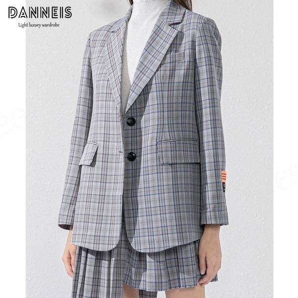 loose casual women suit checkered oversize jacket fall blazer women female patchwork color coats short skirt suit clothes y201026, White;black
loose casual women suit checkered oversize jacket fall blazer women female patchwork color coats short skirt suit clothes y201026, White;black