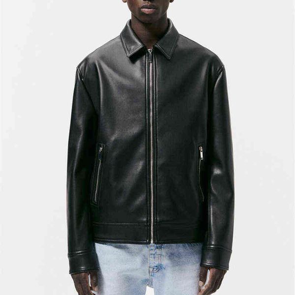 2021 early autumn new men's clothing retro lapel pu faux leather jacket coat fashion urban trend slim leather-clothing men t220728, Black
2021 early autumn new men's clothing retro lapel pu faux leather jacket coat fashion urban trend slim leather-clothing men t220728, Black