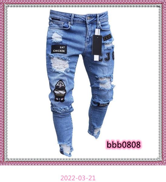 men's hip hop pants high end jeans tight-fitting hole cotton badges slim pencil feet slim fit white blue breathable comfortable
men's hip hop pants high end jeans tight-fitting hole cotton badges slim pencil feet slim fit white blue breathable comfortable