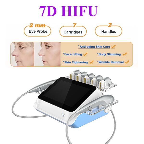 ce clearance dual handle 7d hifu ultramage skin lifting machine professional fast lines filling