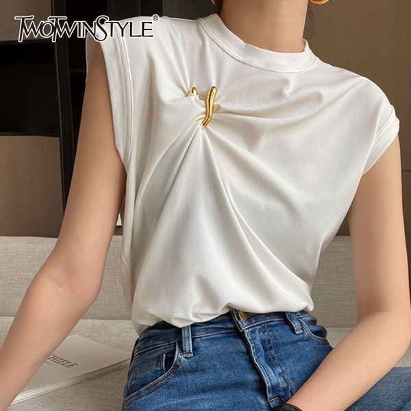 irregular ruched vest for women o neck short sleeve patchwork metal button casual vests female fashion summer 210423, White
irregular ruched vest for women o neck short sleeve patchwork metal button casual vests female fashion summer 210423, White