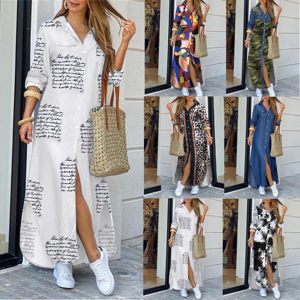 autumn maxi dresses for women womens button down long shirt dress print lapel neck party dress casual long sleeve oversized s-5xl, Black;gray
autumn maxi dresses for women womens button down long shirt dress print lapel neck party dress casual long sleeve oversized s-5xl, Black;gray