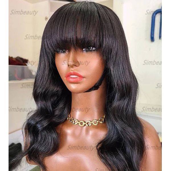 #1 jet black body wave 100% human hair full machine made wigs scalp with bangs 200density short bob silk base fringe wigs for women
#1 jet black body wave 100% human hair full machine made wigs scalp with bangs 200density short bob silk base fringe wigs for women
