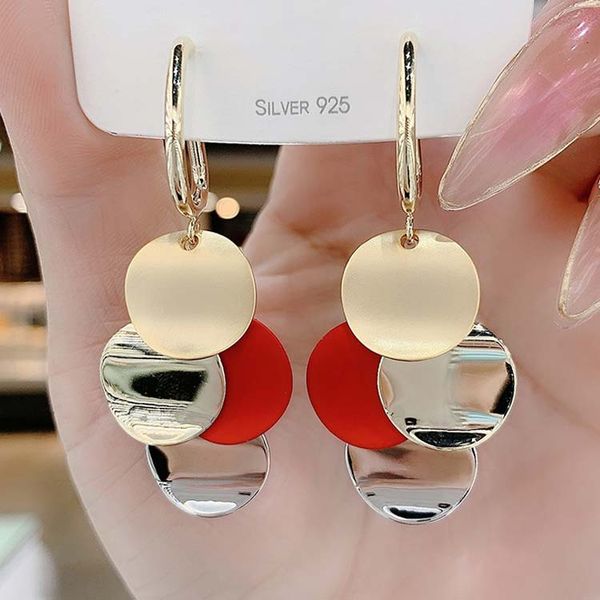 gold plated 925 silver needle metal sequins round ring earrings korean cold style earrings elegant high-grade eardrop, Golden
gold plated 925 silver needle metal sequins round ring earrings korean cold style earrings elegant high-grade eardrop, Golden
