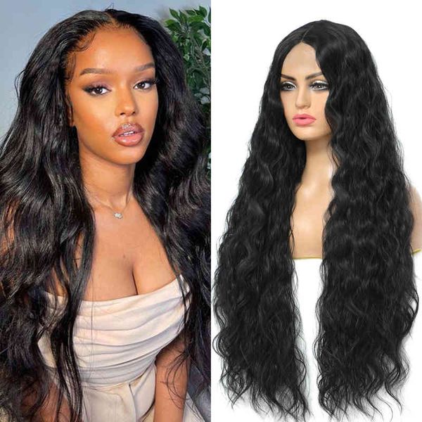 for black women 32inch long body wave t part lace pre picked natural hairline blonde synthetic wigs, Golden;white
for black women 32inch long body wave t part lace pre picked natural hairline blonde synthetic wigs, Golden;white