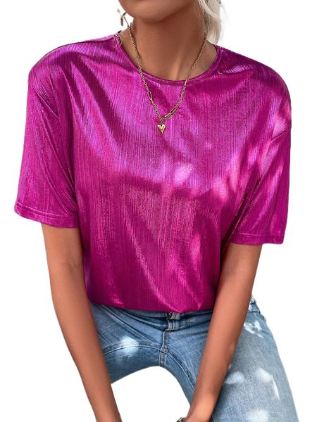 solid round neck blouse g1s9#, White
solid round neck blouse g1s9#, White