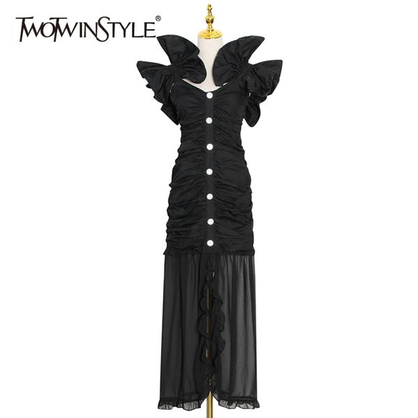 black slim ruched dress for women v neck short sleeve high waist patchwork ruffle dresses female fashion 210423, Black;gray
black slim ruched dress for women v neck short sleeve high waist patchwork ruffle dresses female fashion 210423, Black;gray