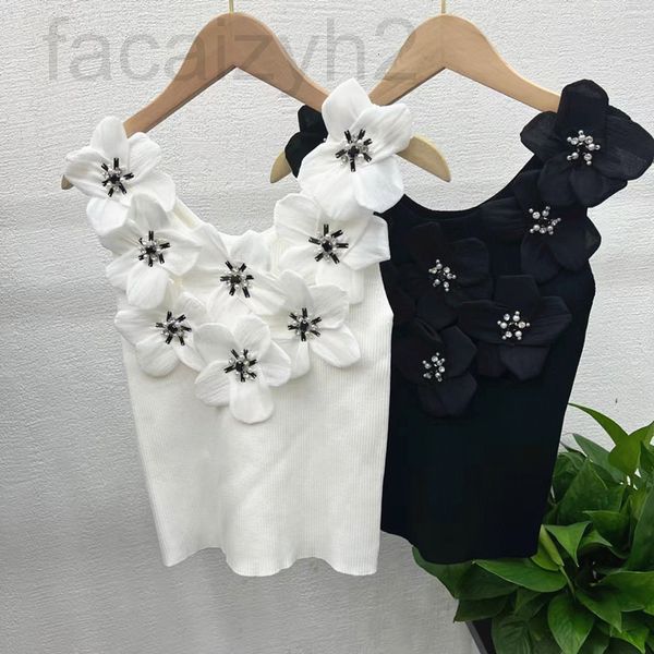women's tanks & camis designer 22 summer new style small fragrance heavy industry camellia vest knitted women wtd8, White
women's tanks & camis designer 22 summer new style small fragrance heavy industry camellia vest knitted women wtd8, White