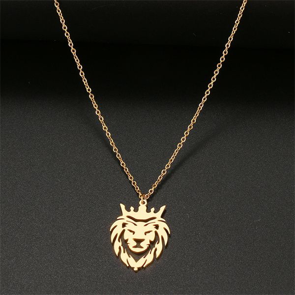 european and american fashion pendant necklaces crown lion king animal pendant ladies jewelry party men gift ab934, Silver
european and american fashion pendant necklaces crown lion king animal pendant ladies jewelry party men gift ab934, Silver